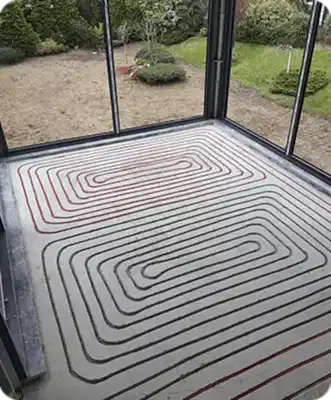 oluklu yerden ısıtma - şapkes çalışması